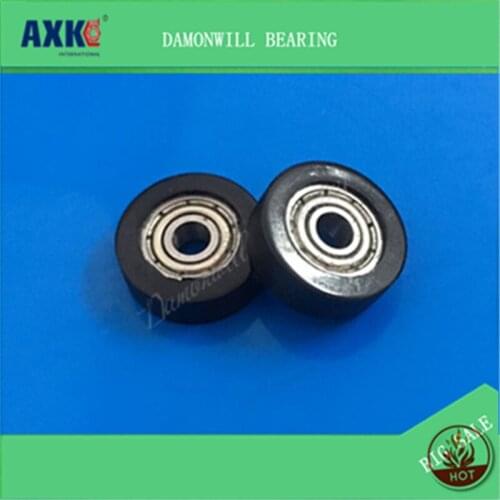 Rubberized wheel 4*16*5MM PU Plastic coated bearing Guide wheel Positioning pulley Nylon wheel 684ZZ Track roller 4X16X5MM 4PCS