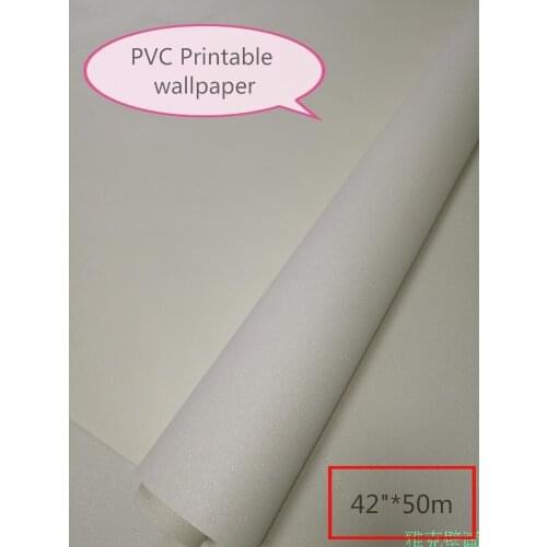 42"*50m Waterproof Frosted pattern pvc wallpaper roll for Eco solvent printer