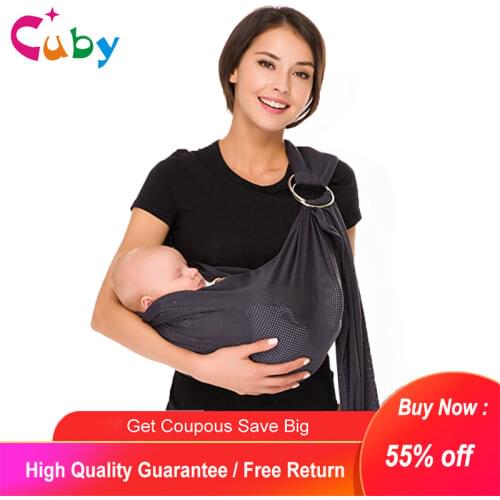 Baby Carrier Wrap 0-24M Ring Sling Baby Carrier Breathable Mesh Fabric Ideal for Summers Kangaroo Newborn Infant Child Sling