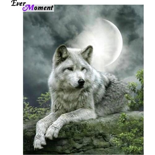 Rhinestone painting crystal Home Decor DIY Diamond painting moon Wolf 3D cross stitch pattern diamond embroidery ASF209