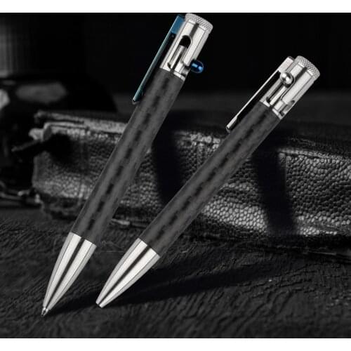 Tactical Bolt Portable EDC Carbon Fiber Sign Pen Metal Business High-end Mens Tactical Pen