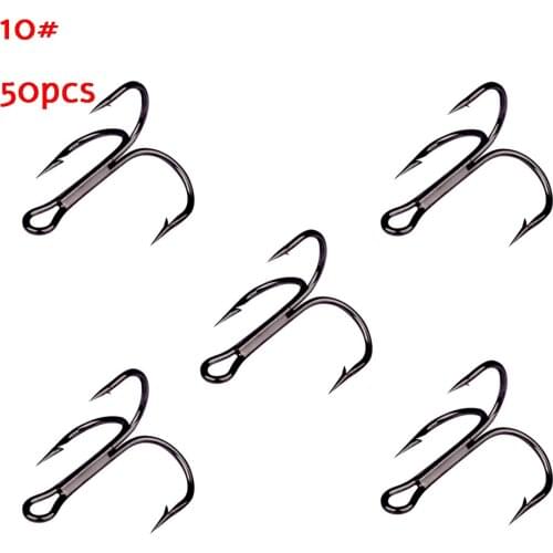 50PCS Short Shank Treble Hooks 4X OShaughnessy 25pk Strong, Size 6 - 5/0 Fishing Hook Upgrade Replacement
