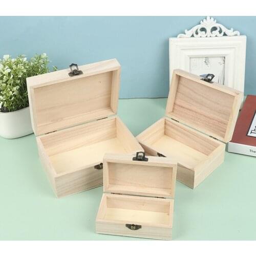 1PC New Portable Multifunction Case with Lid Wooden Jewellery Earring Necklace Storage Container Box for Home Supply Decoration