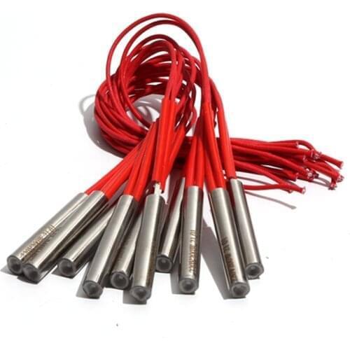 10PCS 12.5mm 38~48mm 201SUS Single Head Dual Heating Tube Cylindrical 110V/220V/380V Cartridge Heater 110W/120W/130W/140W/150W
