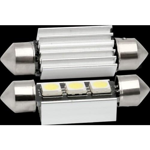 10pcs 39mm C5W C10W canbus no error Festoon 3 led 5050 smd auto Licence Plate Light Interior Dome lamp Reading Lights white blue