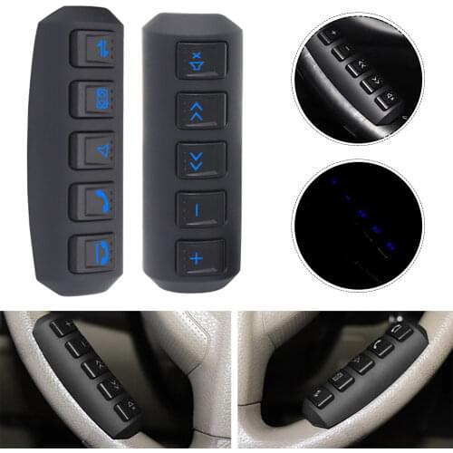 2Pcs Universal Luminous Car Steering Wheel Remote Control Multi-Function Wireless Controller Buttons Bluetooth DVD Navigation