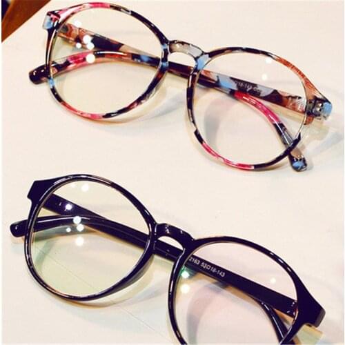 2020 Women Men Retro Round Transparent Lens Glasses plastic frame Optical eyeglass frame spectacles Eyeglasses Armacao De Oculo