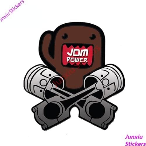 DOMO KUN JDM POWER Cartoon Styling Car Sticker Vinyl Decal Japan Anime Waterproof for Bumper Doors Windows Accessories PVC13cm