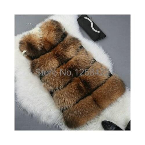 Free shipping 2014 new specials fur vest raccoon fur vest The fox fur coat of fur vest female whole long clip cotton in the skin