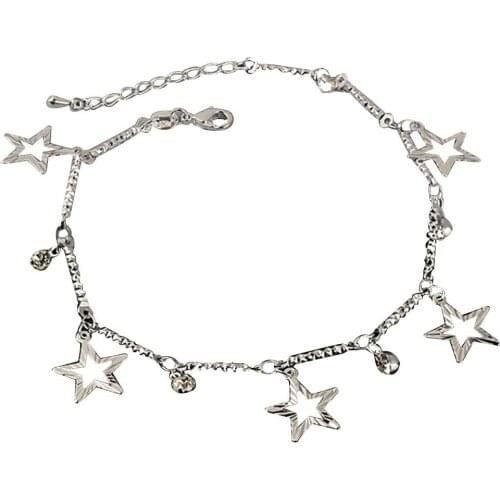 Fashion Women Pentagram Star Bell Charm Anklet Foot Chain Ankle Bracelet Gifts trendy