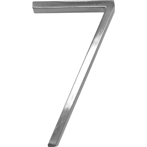 5 in Floating House Number #7 Letter A B C Name Plate Door Alphabet Letters Dash Slash Sign 5 Inch.Zinc Alloy Satin Nickel