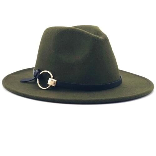 Wool Fedora Hat Hawkins Felt Cap Wide Brim Ladies Trilby Chapeu Feminino Hat Women Men Jazz Church Godfather Sombrero Caps