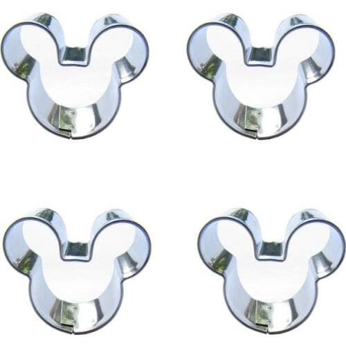 Mini rat face shape 4 piece biscuit cutting molds, baking tools, cake decorating soft candy tools