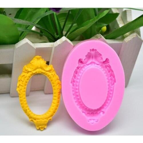 Picture Chocolate Cake Decorating Tools DIY Frame Cookies Fondant Silicone Mold Lace Border Mould
