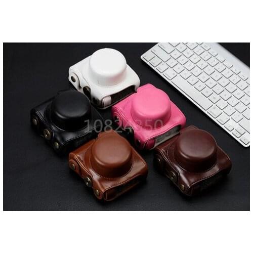 Camera Video Bag Case Leather Bag Case Cover for Nikon J5 10-30mm Lens Camera 5 Colors With Shoulder Strap