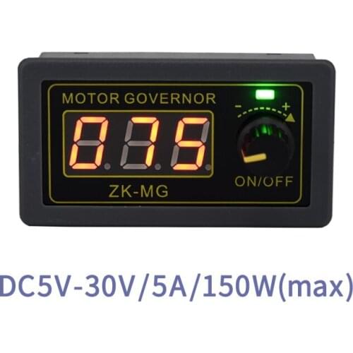 DC 5-30V 12v 24v 5A DC Motor Controller PWM Adjustable Speed Digital display encoder duty ratio frequency MAX 15A ZK-MG