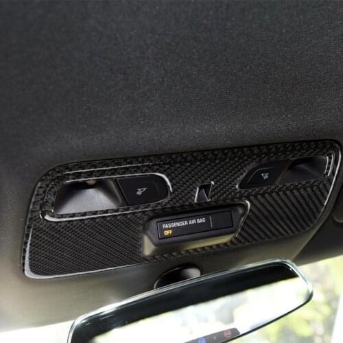 Car Roof Reading Light Lamp Switch Panel Cover Carbon Fiber Sticker Accessories Auto For Chevrolet Camaro 2016 2017 2018 2019