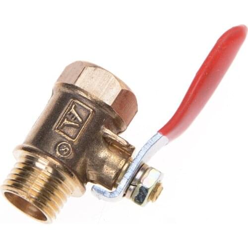 1/4" Ball Valve Male To Male Pipe BSP Brass Ball Valve With Red Lever Handle For Home Tools
