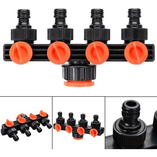 Mayitr 4 Way Quick Thread Adaptor Connector Water Tap Hose Pipe Splitter Garden Water Irrigation Tools