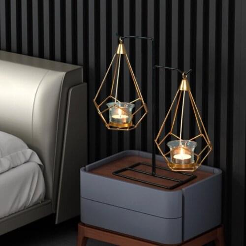 Nordic Metal Candlestick Crafts Candle Holder Home Decoration Vintage Wedding Centerpieces Candlelight Dinner Decor Art Gifts