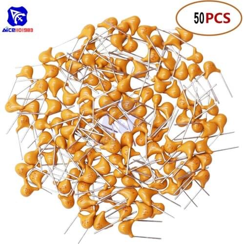 Diymore 50PCS/Lot 0.1uF 104 100nF Multilayer Monolithic Ceramic Capacitor 5.08mm 0.1uf 104