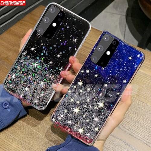 Fashion Glitter Stars Case For Samsung Galaxy A21S A51 A71 A01 A11 A21 A31 A41 A81 A91 M30S A515 A715 A217 Soft Silicone Cover