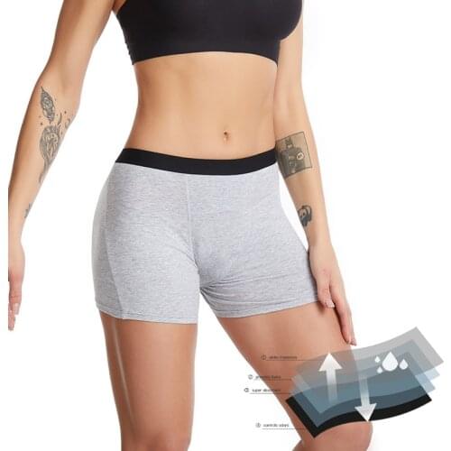 Womens Menstrual Period Underwear Leakproof Boxer Briefs Boyshort Ladies Cotton Panties