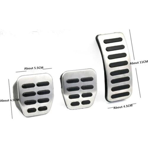 New hot Car Pedal Stainless Steel Pad Foot Rest FOR Volkswagen Polo VW Golf 4 Bora Beetle RSi GTI R32 Audi A3 SEAT car styling
