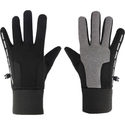 Newest Fleece Full Finger Bicycle Cycling Protection Gloves Autumn Winter Windproof Gloves For Motorcycle Bicycle