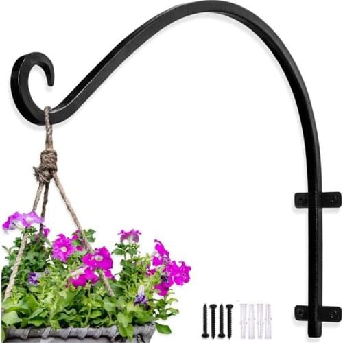 Hanging Plant Hook Metal Iron plant holder wall decor Flower Basket Wall Hanging Hooks Bracket Hanger hanging outdoor decoration
