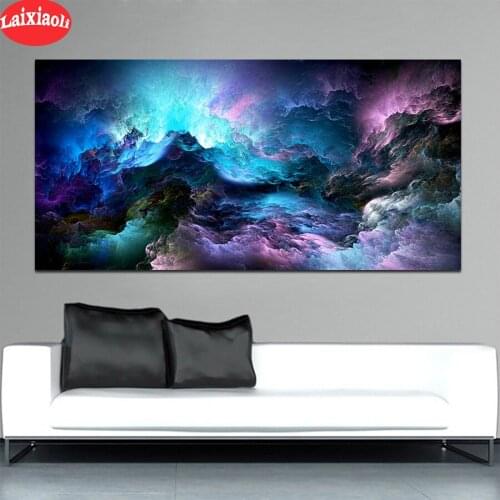 Full square round diamond painting Abstract art, colorful clouds diamond embroidery 5D rhinestone mosaic diamond inlaid pattern