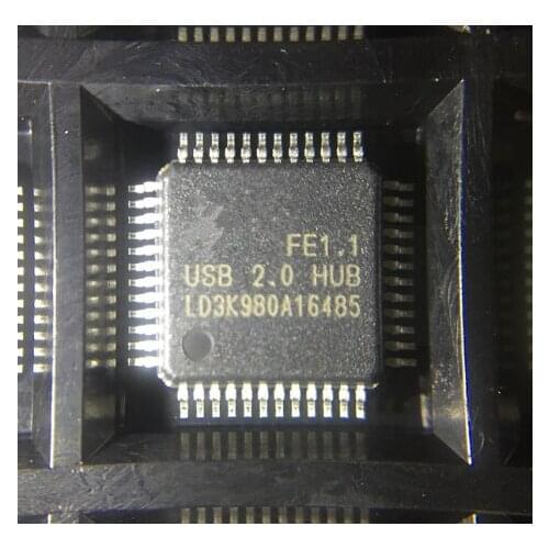 Package of FE1.1 USB2.0 HUB interface control chip QFP-48