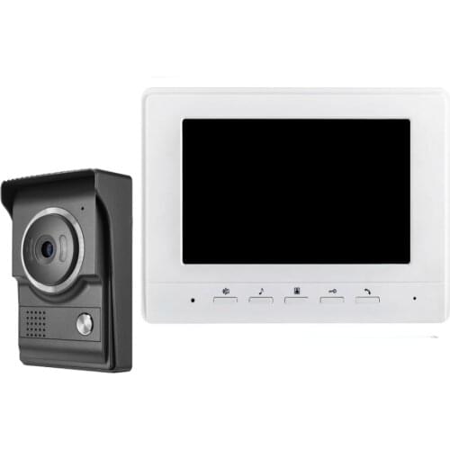 7" Wired Video Door Phone System Visual Intercom Doorbell with 1*lcd Monitor + 1*700TVL Outdoor Camera Door Intercom System