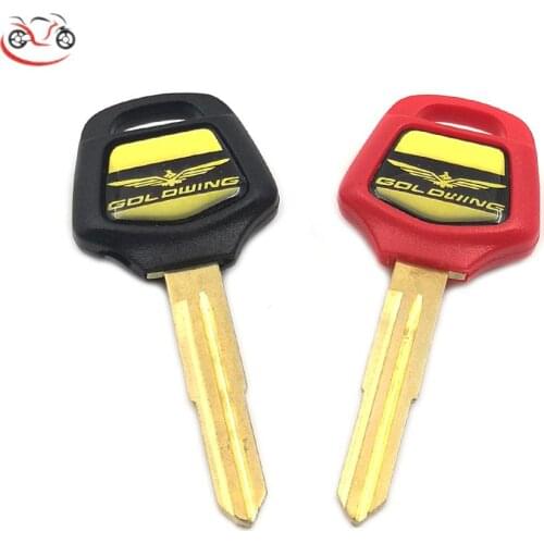 Motorcycle Blank Key Uncut Blade For HONDA GOLDWING GL1500 GL 1500 GL1800 GL 1800 2001 - 2011 Keys Without Chip Black Red