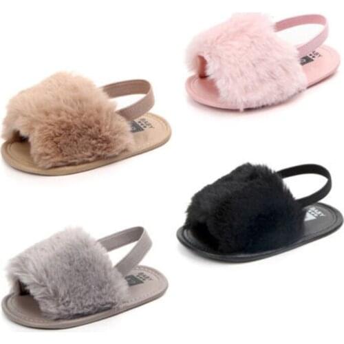 Summer Baby Girls Sandals Soft Sole Cute Solid Color Anti-Slip Shoes Elastic Band Wild Fashion Foot Wear