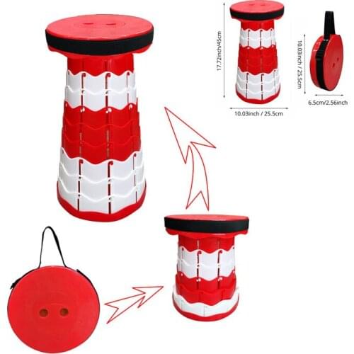 Telescopic Stool Adjustable Folding Camping Stool Fishing Folding Chair Portable Luban Lock Stool Retractable