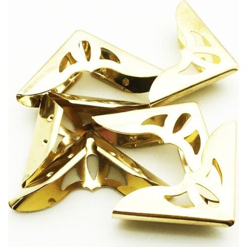 20PCS/Lot 30X30X8mm Gold Metal Book Corners For Photo Albums Menus Folders DIY Scrapbooking Decor Corner Protectors SC156