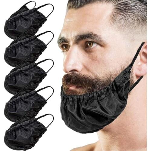 1pc Men Beard Bandanas Bedtime Bib Adjustable Beard Covers Comfy Facial Hair Apron Oil-proof for Men Gift