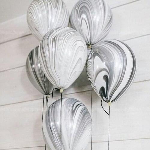 10pcs Agate Balloon 12 Inch Multi Color Latex Balloon Wedding Birthday Party Children Toy Anniversary Helium Supply Baby Shower