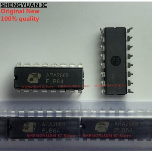 10 pcs/lot APA2069 APA2069JI-TUG DIP-16 APA2069JI-TUL APA2069JI Stereo 2.6W Audio Power Amplifier quality 100% new original