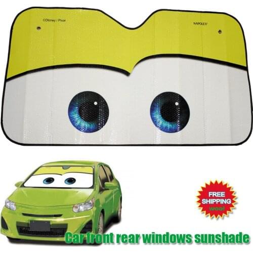 130X70cm Car Sunshade Green Sun Shade Windshield Visor Cover Front Rear Window UV Protection Shield Film Reflective Car Styling