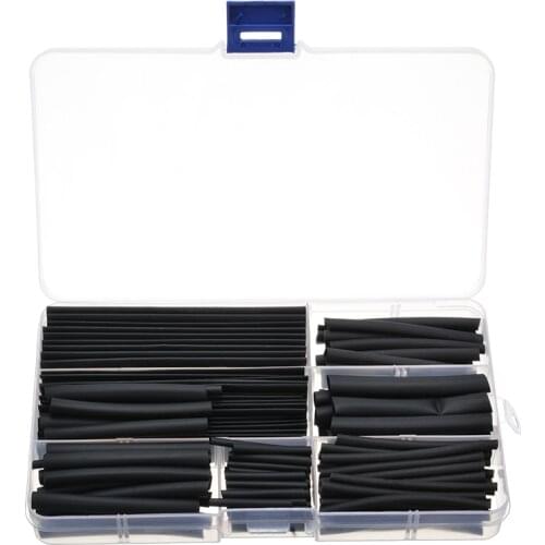 170pcs Different Sizes Heat Shrink Tubing Kit Electrical Cable Sleeves Protection Sleeving With Transparent Case