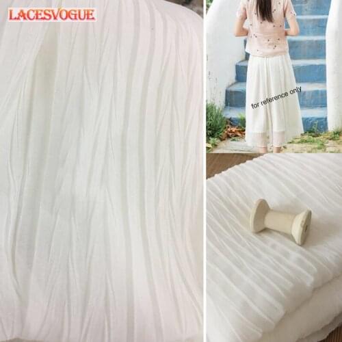 2meters 160cm Chiffon fold lace fabric Handmade DIY Dress decoration Garment material Needlework sewing accessories 386