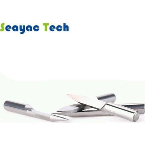 3.175 with 10degree Flat Bottom Engraving Bits/ V Shape PCB Cutters On MDF/ Wood/ Acrylic/ Plastic