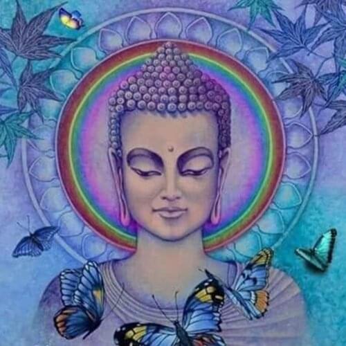 5D DIY diamond painting Buddha butterfly Full square/round Embroidery Pattern 3D Cross stitch kits mosaic wall stickers