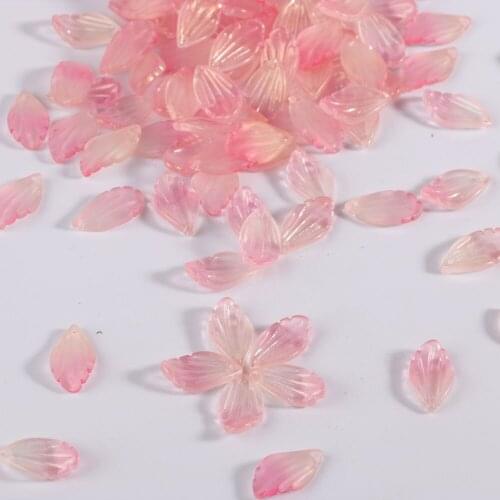 10 Pcs/Bag New 12*22mm Frosted Glass Sprinkled Gold Iris Petals DIY Materials Handmade Hair Accessories Of Antique Headwear