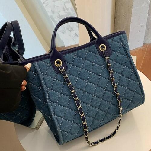 Lattice Large Tote bag 2020 New High quality Canvas Womens Designer Handbag High capacity Shoulder Messenger Bag Travel Bag