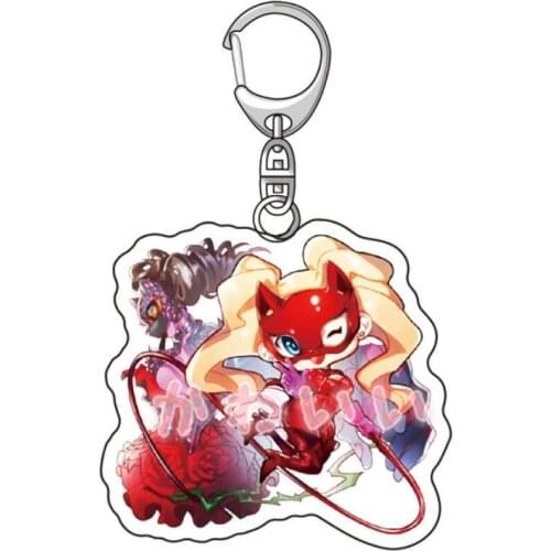 Persona 5 Mokoto Kurusu Anne Takamaki Anime Acrylic Figure keychain Keyring Decoration Collection Model Toy Cosplay