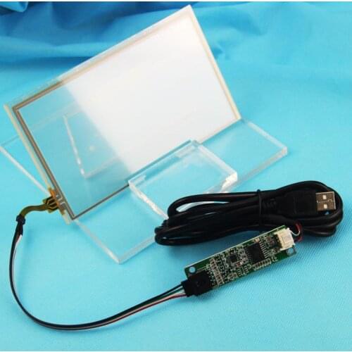 6.5'' inch Touch Screen Digitizer + USB Controller Card for C065GW03 V0 V1 Car GPS 155x90mm 155*91mm Display Size142*72mm