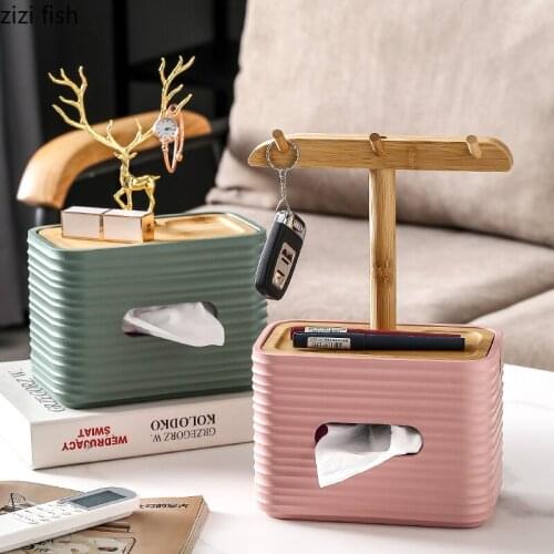 Wooden Rack Removable Tissue Box Dining Table Napkin Holder Paper Towels Storage Boxes Tissue Boxes Home Decoration Modern